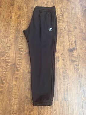 adidas Trefoil Jogger Pants with White Logo Size L